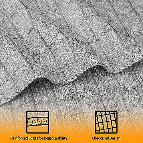 Grey Microfiber Hand Towels 6 Pack - Quick Dry & Lint Free