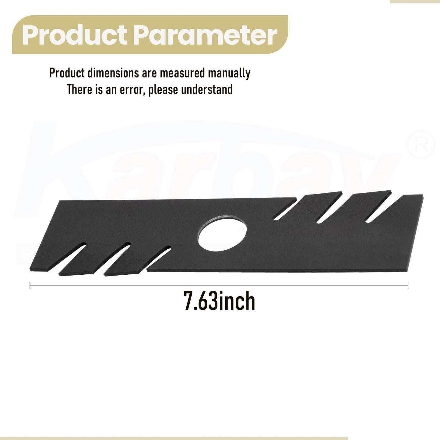Karbay 40-002 Edger Blade (8" x 2"), Compatible with Echo Stihl Husqvarna Ryobi Redmax Edger with 1" Center Hole