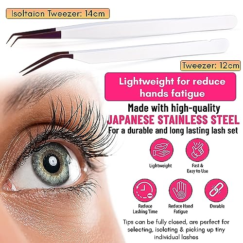 Cross Edge Lash Isolation Tweezers - Japanese Stainless Steel (CEC-JP/01)