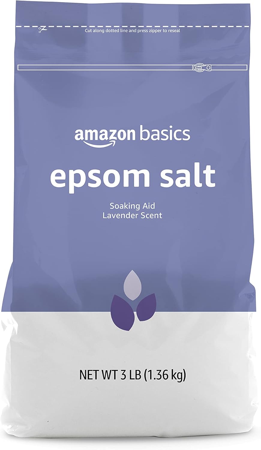 Epsom Salt Soak - Unscented Magnesium Sulfate for Muscle Relief | 3 lb Resealable Bag