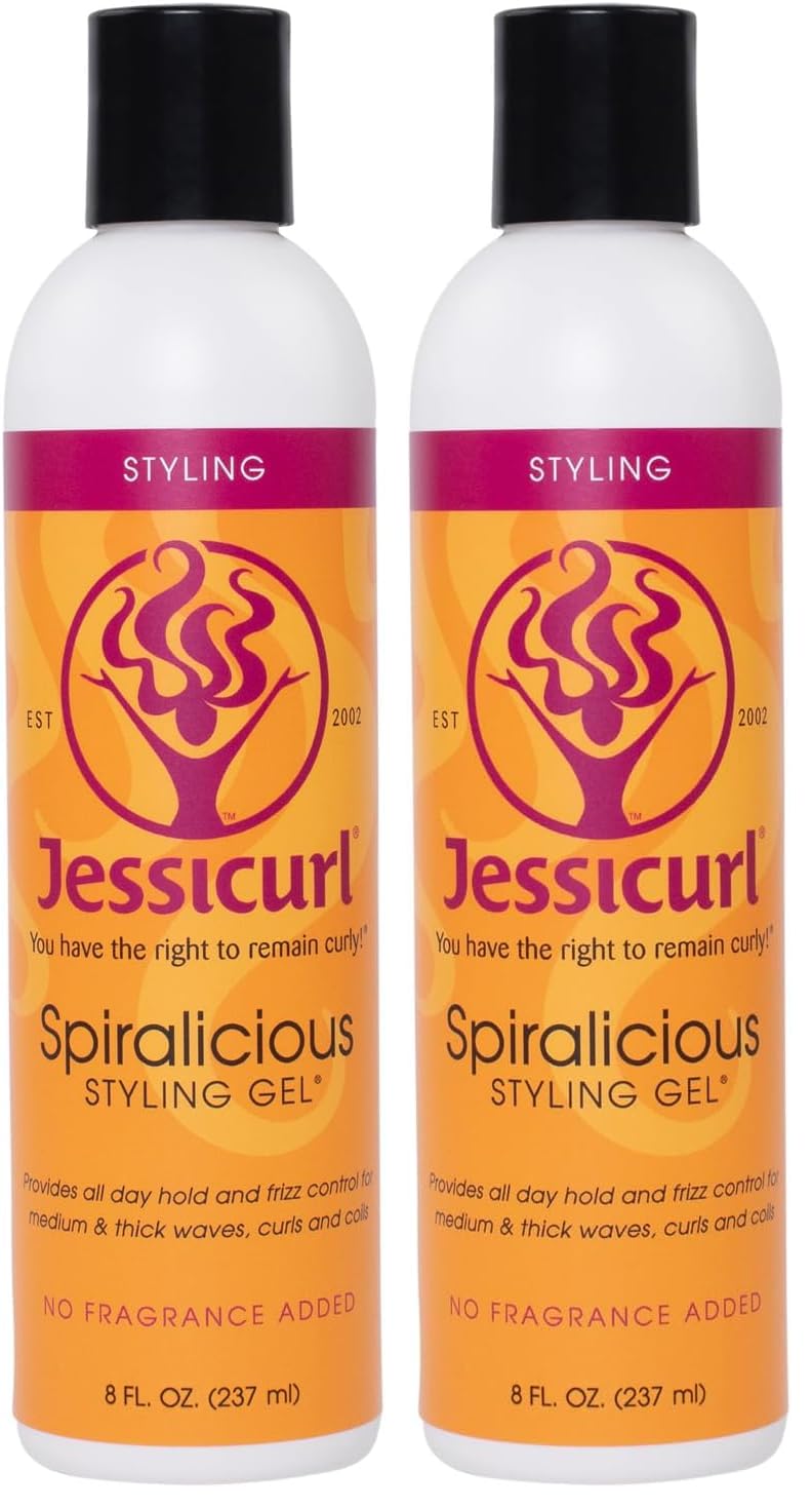Jessicurl Spiralicious Gel - Citrus Lavender Curl Defining Gel for Frizz Control | 32 Fl Oz, All Hair Types