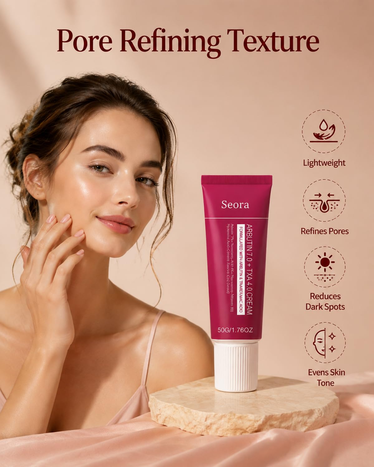 Korean Arbutin Brightening Cream - Hydrating Moisturizer for Even Skin Tone | All Skin Types (1PC)