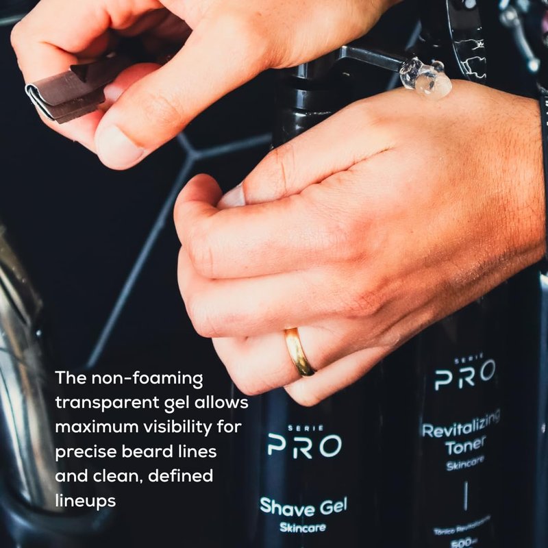 Black White Shave Gel for Precise Detailing and Edging with Calendula Extract to Soothe Skin and Help Relieve Irritation