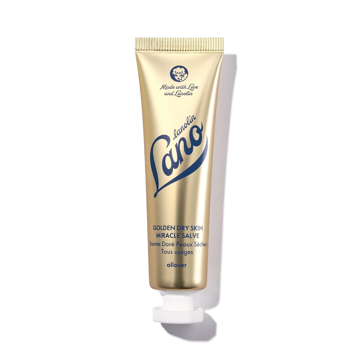 Lanolips Golden Dry Skin Salve - Healing Ointment with Vitamin E & Manuka Honey | 25g Moisturizer for Dry Skin