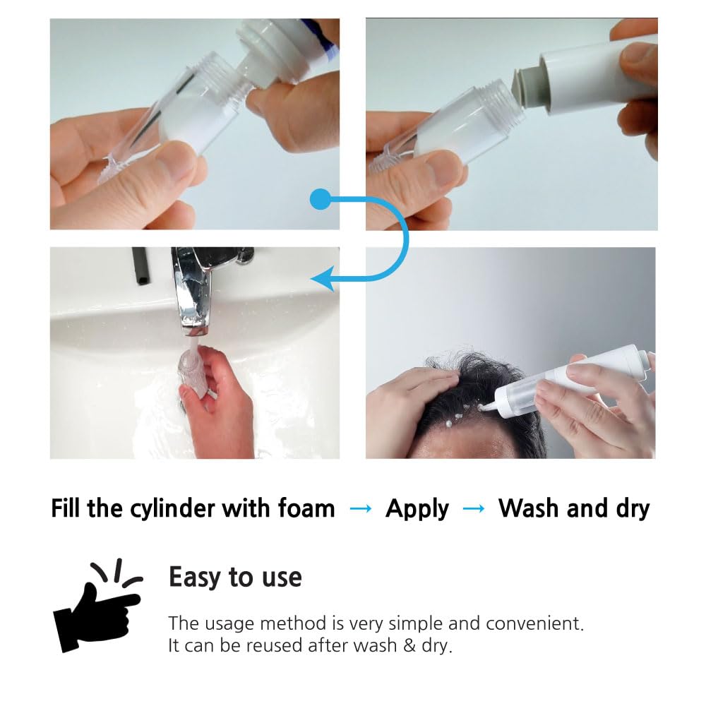 INVENEED Minoxidil Foam Applicator - Targeted Scalp Dispenser for Hair Loss - Patented Tech (KR/US) - Mess-Free, Reusable Tool (Foam Not Included)
