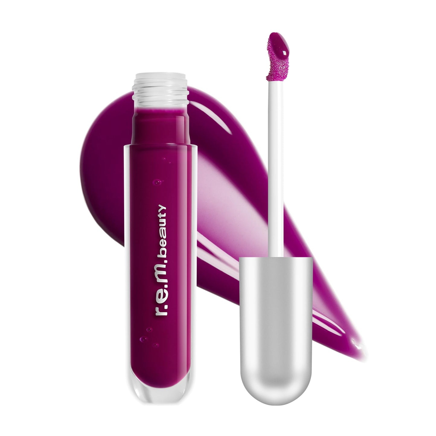 r.e.m. beauty by ariana grande | Essential Drip Glossy Balm in Juicebox | High Shine Nourishing Lip Balm | Hydrating Hyaluronic Acid | Smooth Glossy Finish