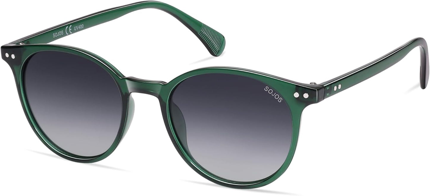 SOJOS Small Round Polarized Sunglasses for Women & Men - Vintage UV400 Protection