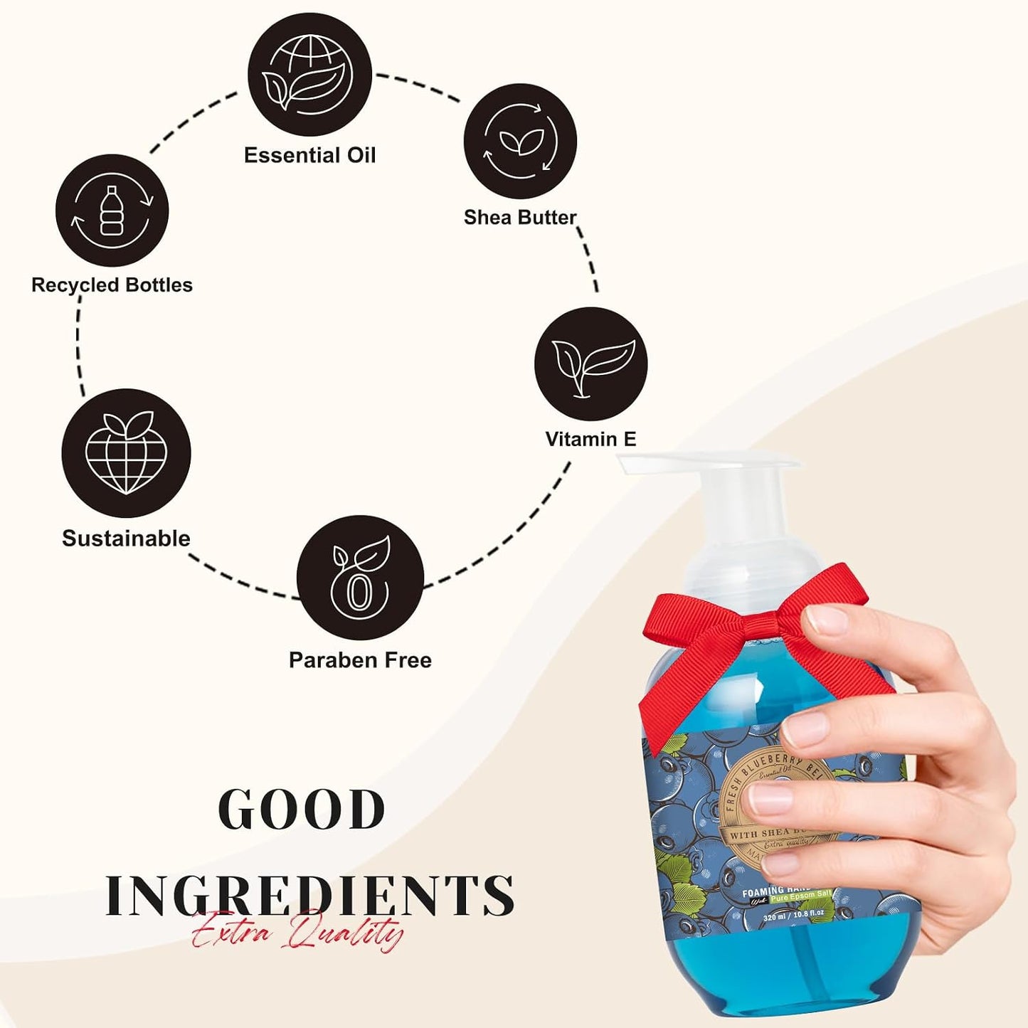 Gentle Foaming Hand Soap Set - 5 Assorted Liquid Soaps (10.8 fl. oz Each) | Perfect Gift for Women & Mother's Day