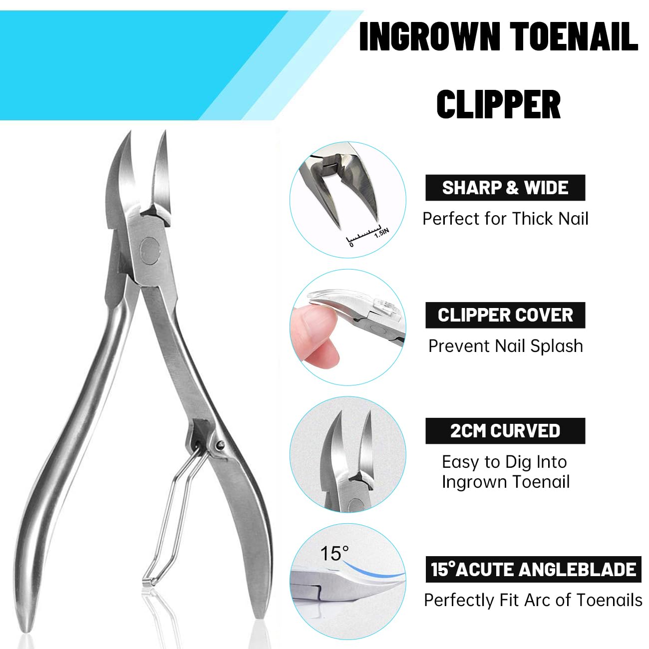 2026 Upgraded Ingrown Toenail Removal Kit, Ingrown Toenail Treatment, Stainless Steel Ingrown Toenail Corrector, Surgery Grade Ingrown Toenail Tool Tool By Dualeco