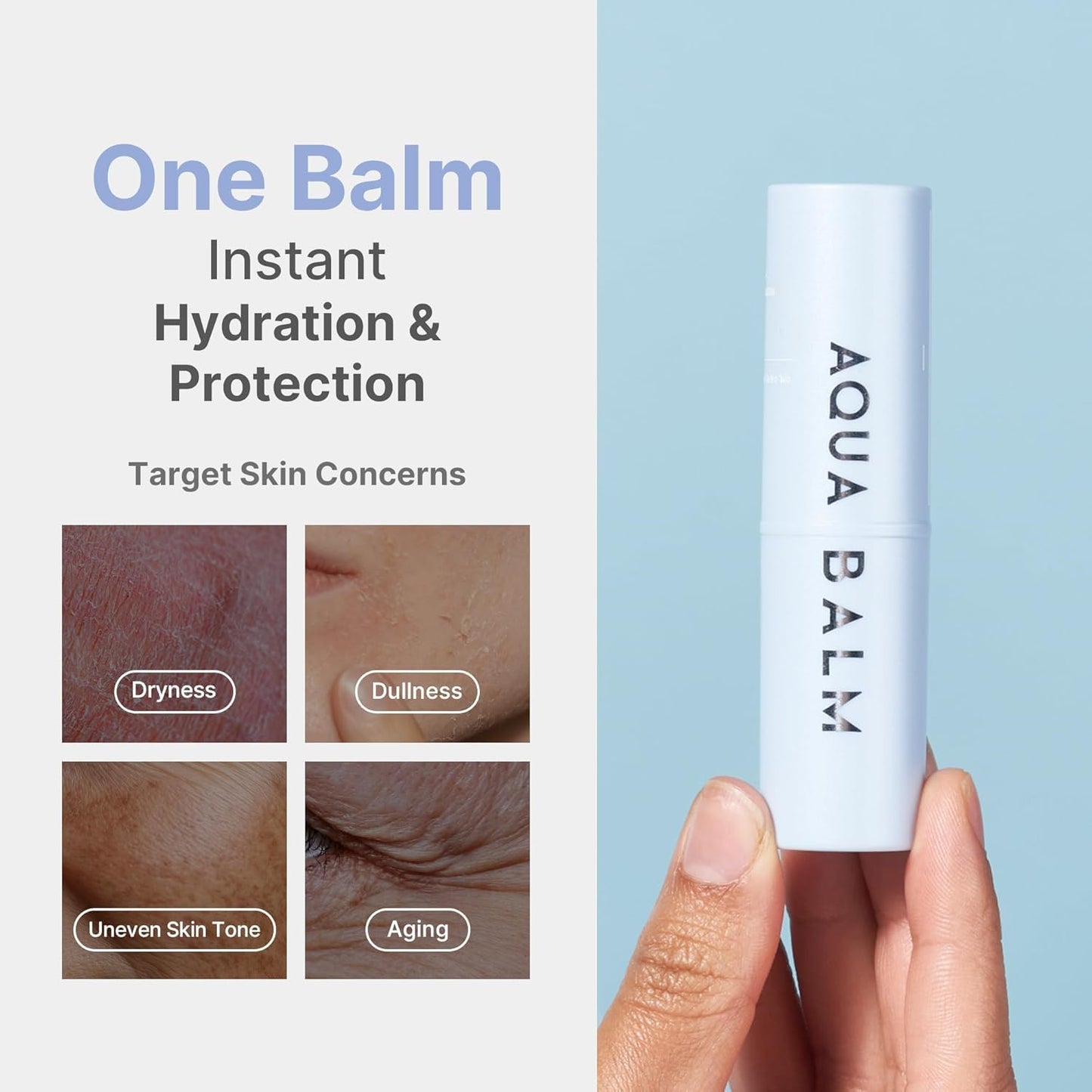KAHI Aqua Balm Stick - Lightweight Korean Sun Stick & Eye Treatment Balm | Moisturizing Formula