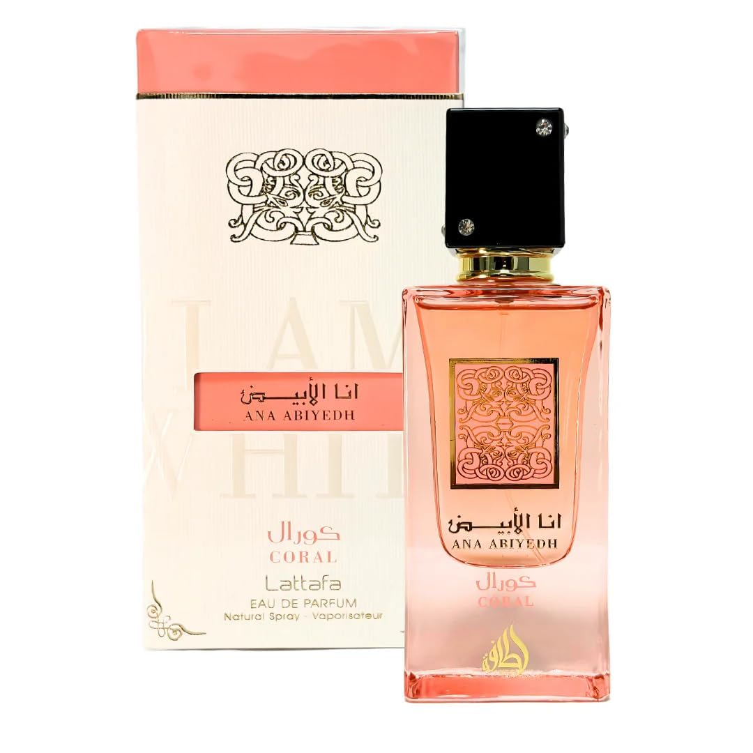 Lattafa Ana Abiyedh Coral Eau de Parfum Spray - Unisex Fragrance, 2.0 oz / 60 ml