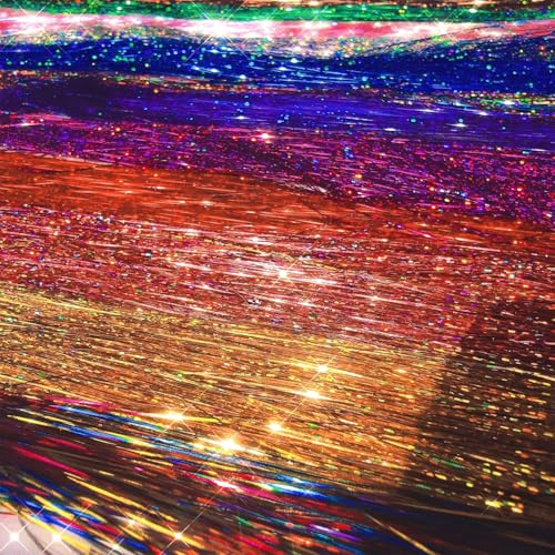 Hair Tinsel Kit - 48 Inch Fairy Glitter Extensions, 24 Colors
