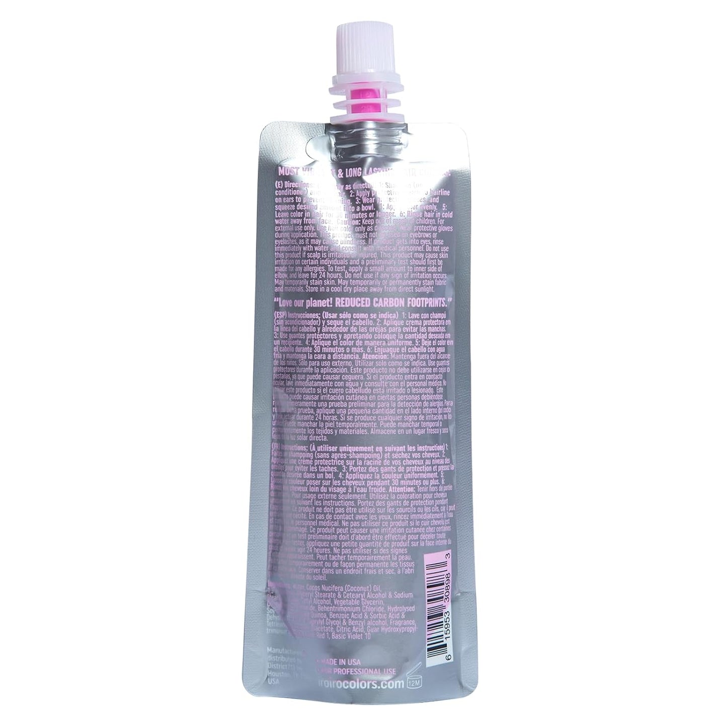 IROIRO Premium Neon Pink Semi-Permanent Hair Color - Vibrant 4oz Formula for Bold Hair Transformation