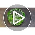 Round Green Leaf Cigarette Ashtray | Durable Indoor & Outdoor Use