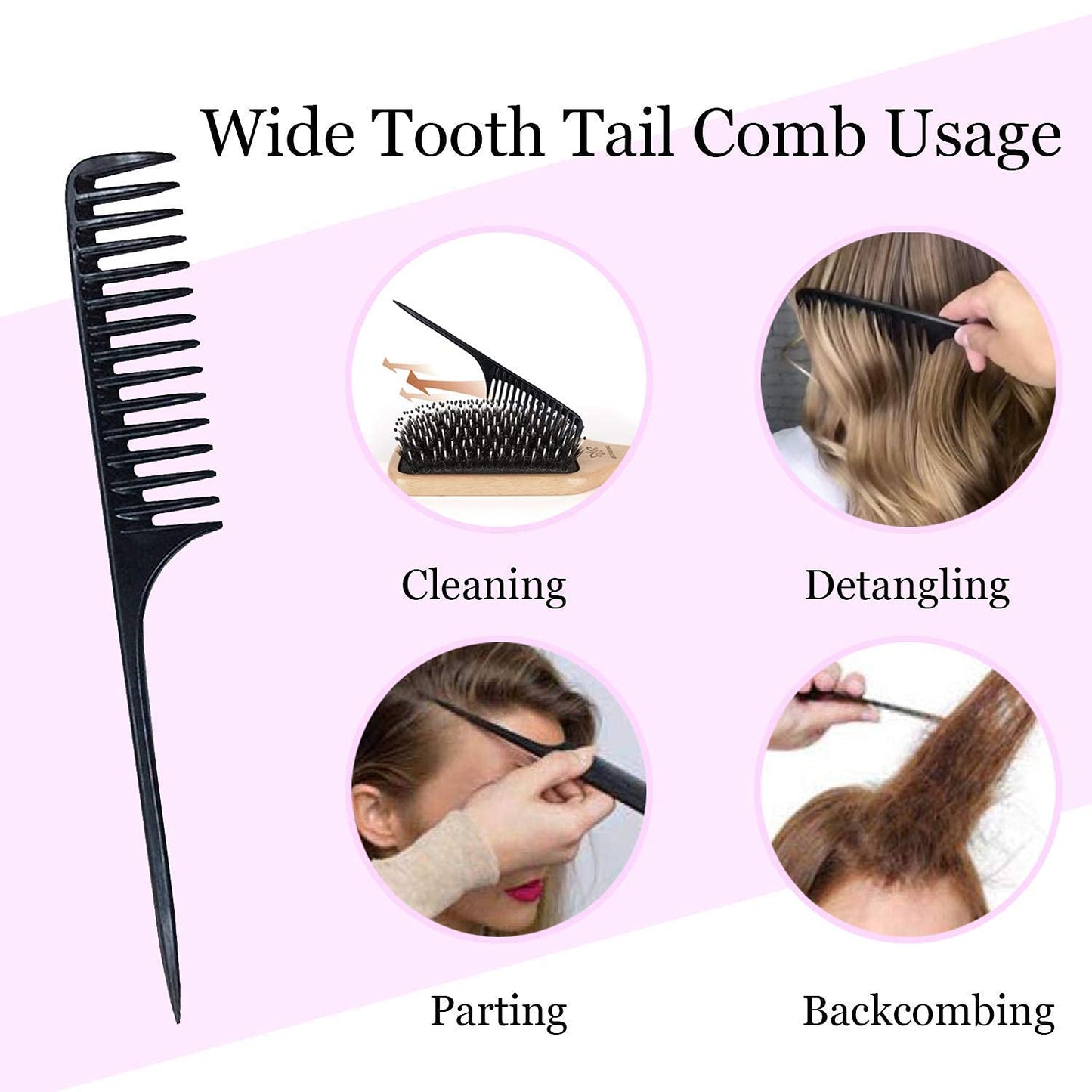 Boar Bristle Hair Brush - Paddle Brush for Thick, Curly & Thin Hair | Smooths & Adds Shine