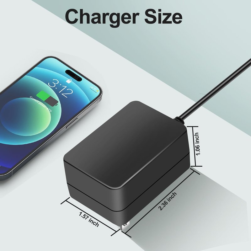 EGK 15V Charger for Theragun Mini 1.0/Prime G4 Massager Gun Replacement Power Adapter Supply Cord