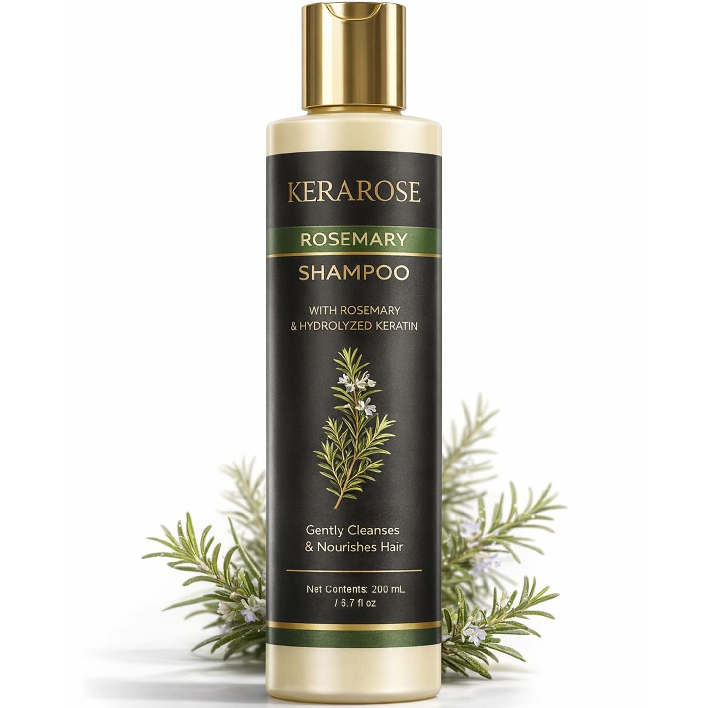 Nichalous Kerarose Hair Growth, Kerarose Shampoo, Rosemary Shampoo Volumizing & Strengthening Formula with Hydrolyzed Keratin, Nourishing Repair Care Shampoos for Fine or Weak Hair, Unisex (1)