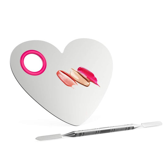 Luxspire Makeup Mixing Palette - Stainless Steel Blending Tool for Foundation, Creams & More | Includes Spatula