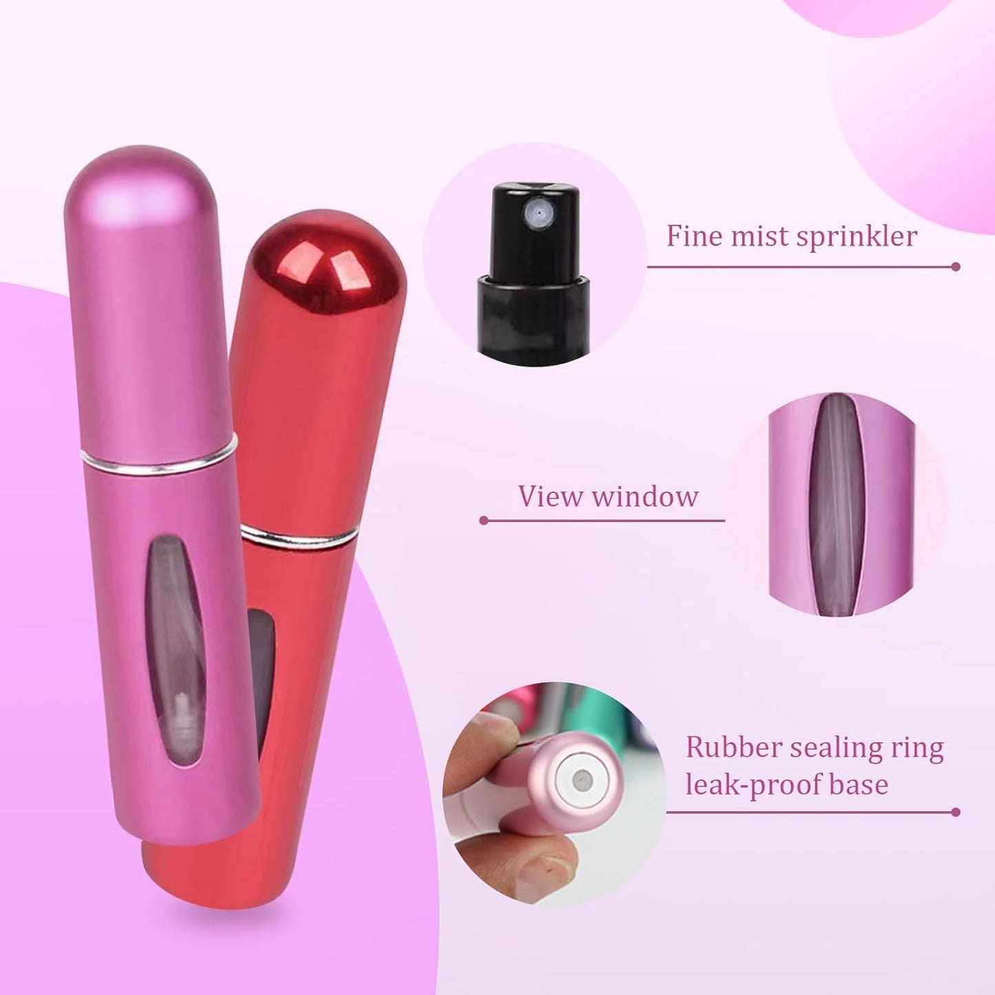 Travel Refillable Perfume Atomizer Bottles - 12 PCS Mini 5ml Portable Spray Containers | Multicolor Travel Accessories