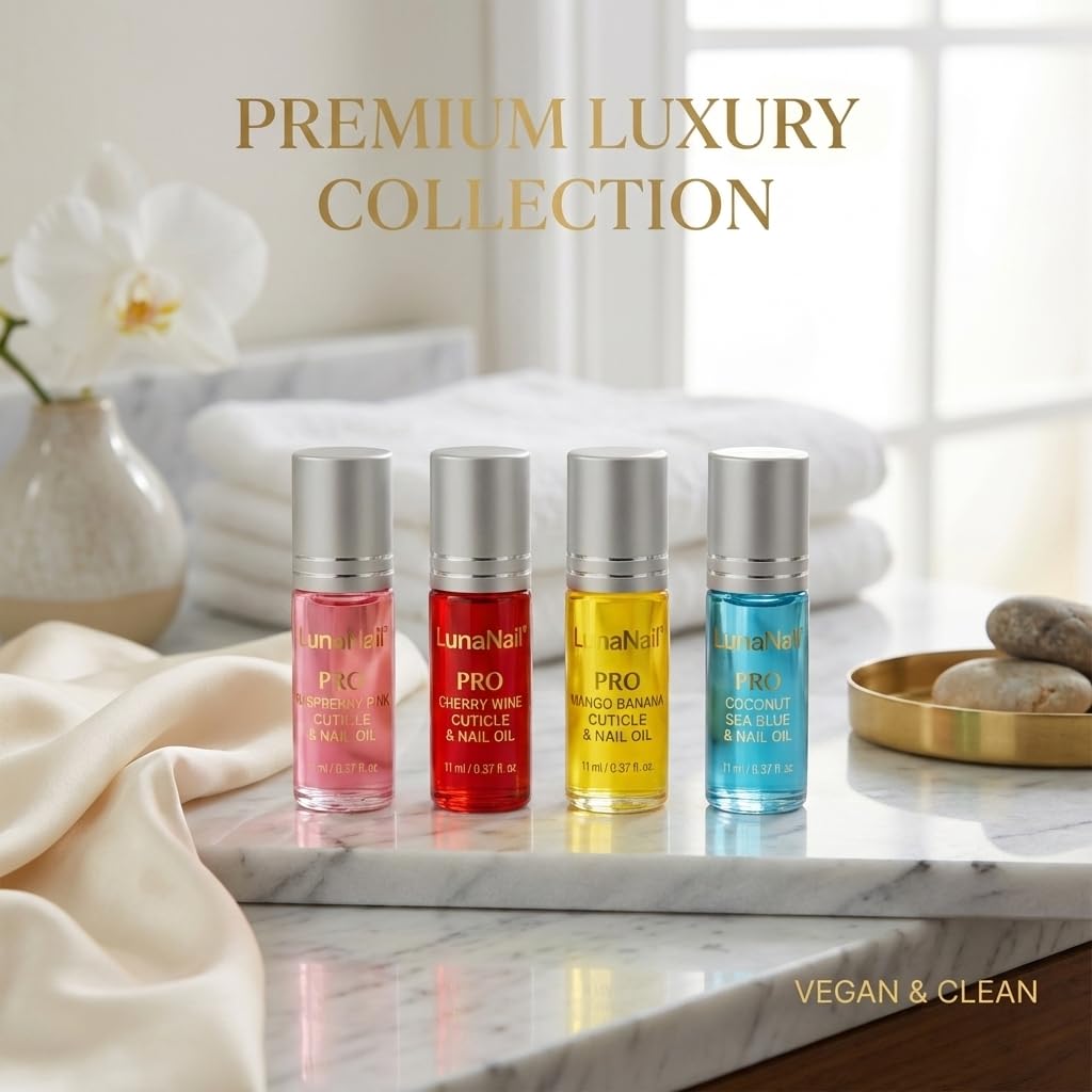 Cuticle Oil - Roll-On Nail Oil with Vitamin E & Jojoba | Hydrating Serum for Dry Cuticles - Coconut Sea Blue