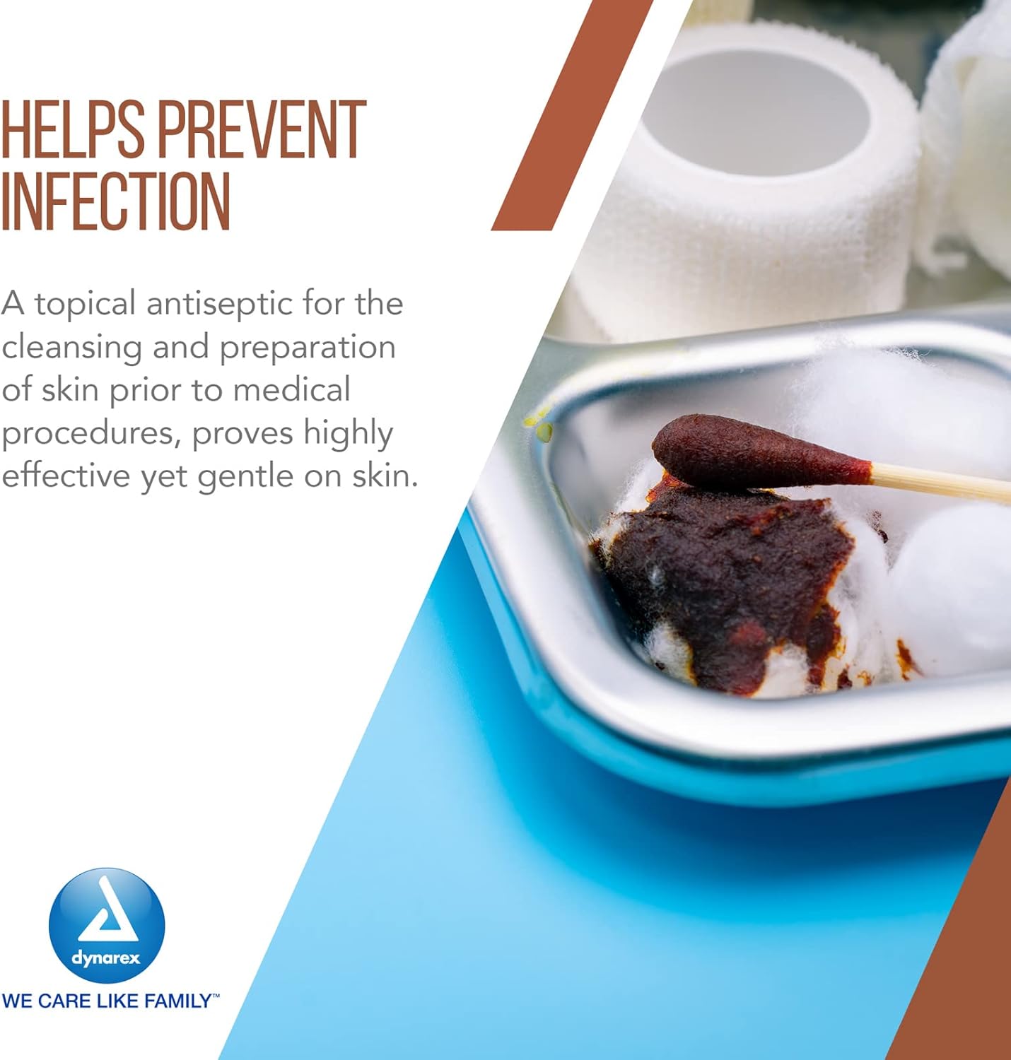 Povidone-Iodine Prep Solution - Antiseptic for Skin & Mucosa | 10% Iodine, 24 Bottles of 8 fl. oz.