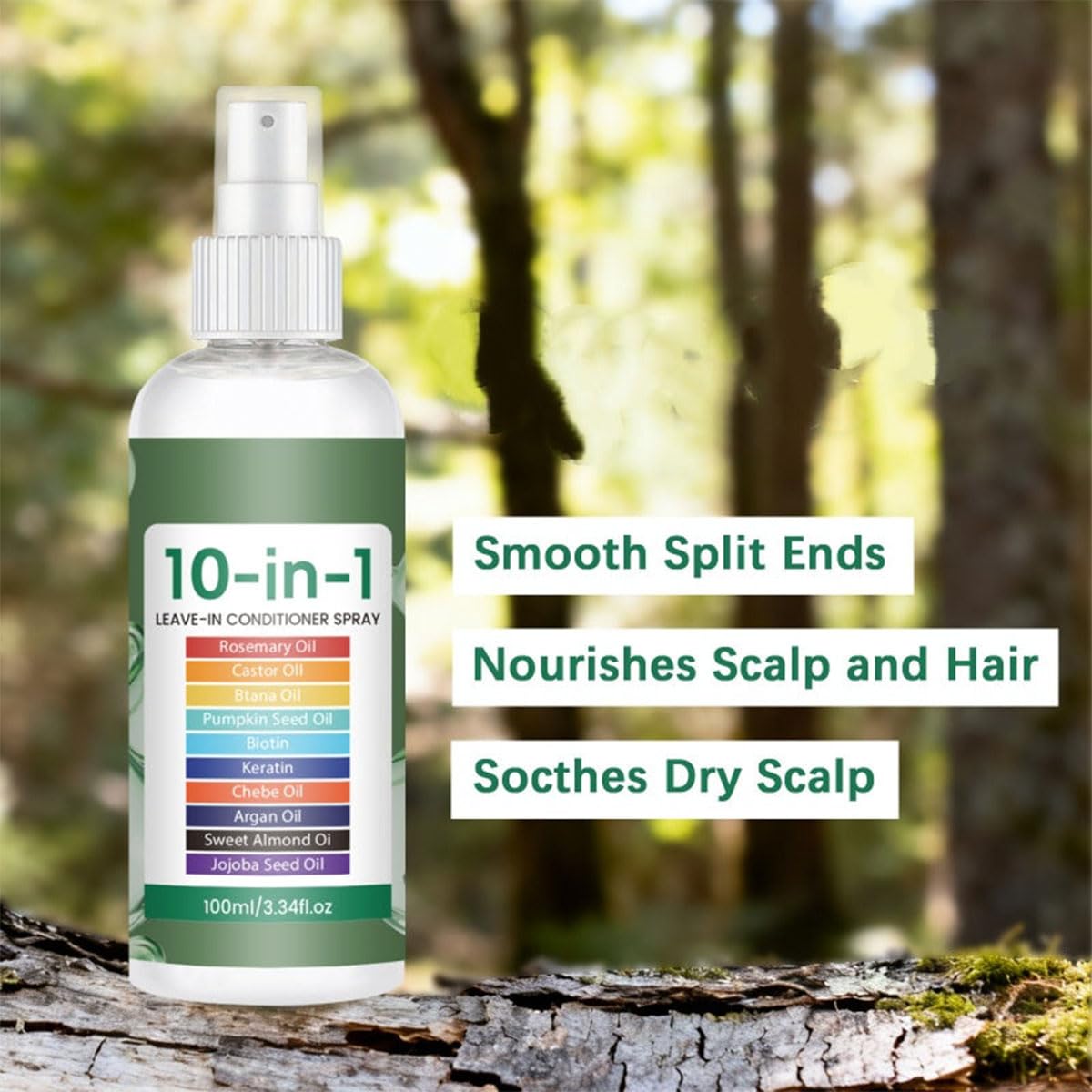 Hair Conditioning Mist Detangling Spray, Leave In Conditioner Spray, Complete Leave-In Conditioning Mist for Dry, Frizzy, Straight & Curly Hair (1PCS)