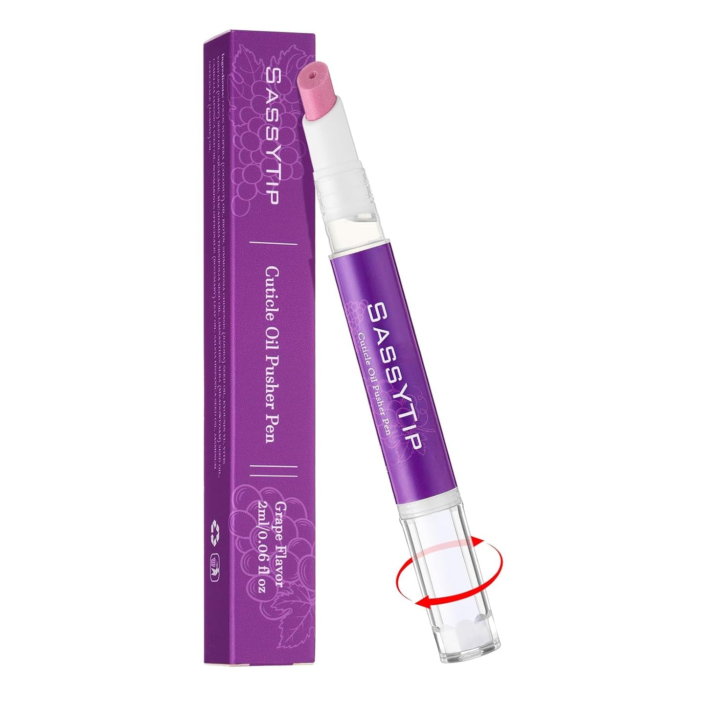 Ceramic Cuticle Pusher & Oil Pen | Gentle Cuticle Remover for Dry Nails - 2ml Rose & Lavender Scented