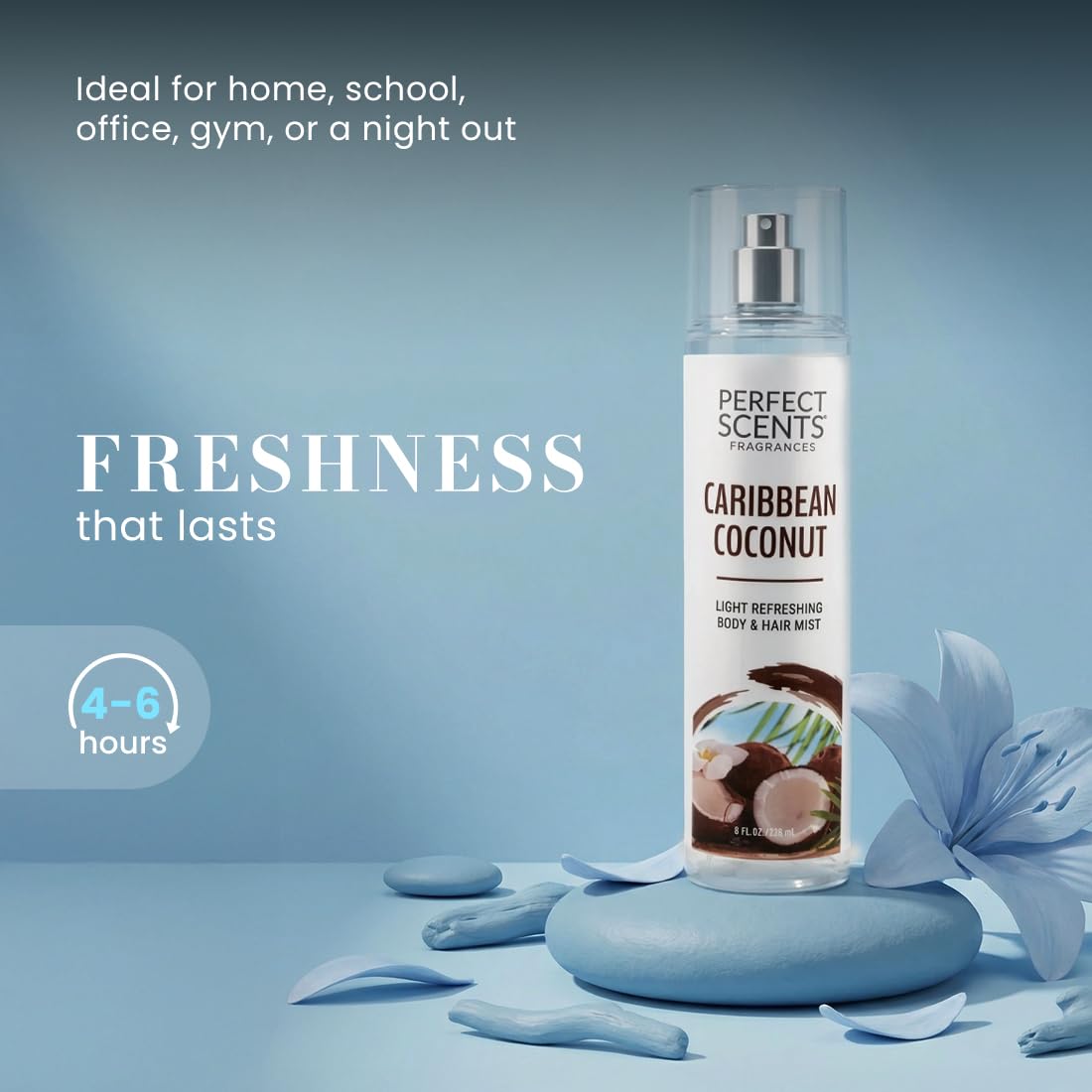 Instyle Fragrances, Body & Hair Mist, With Panthenol, CLEAN, Vegan, Paraben Free, Phthalate Free