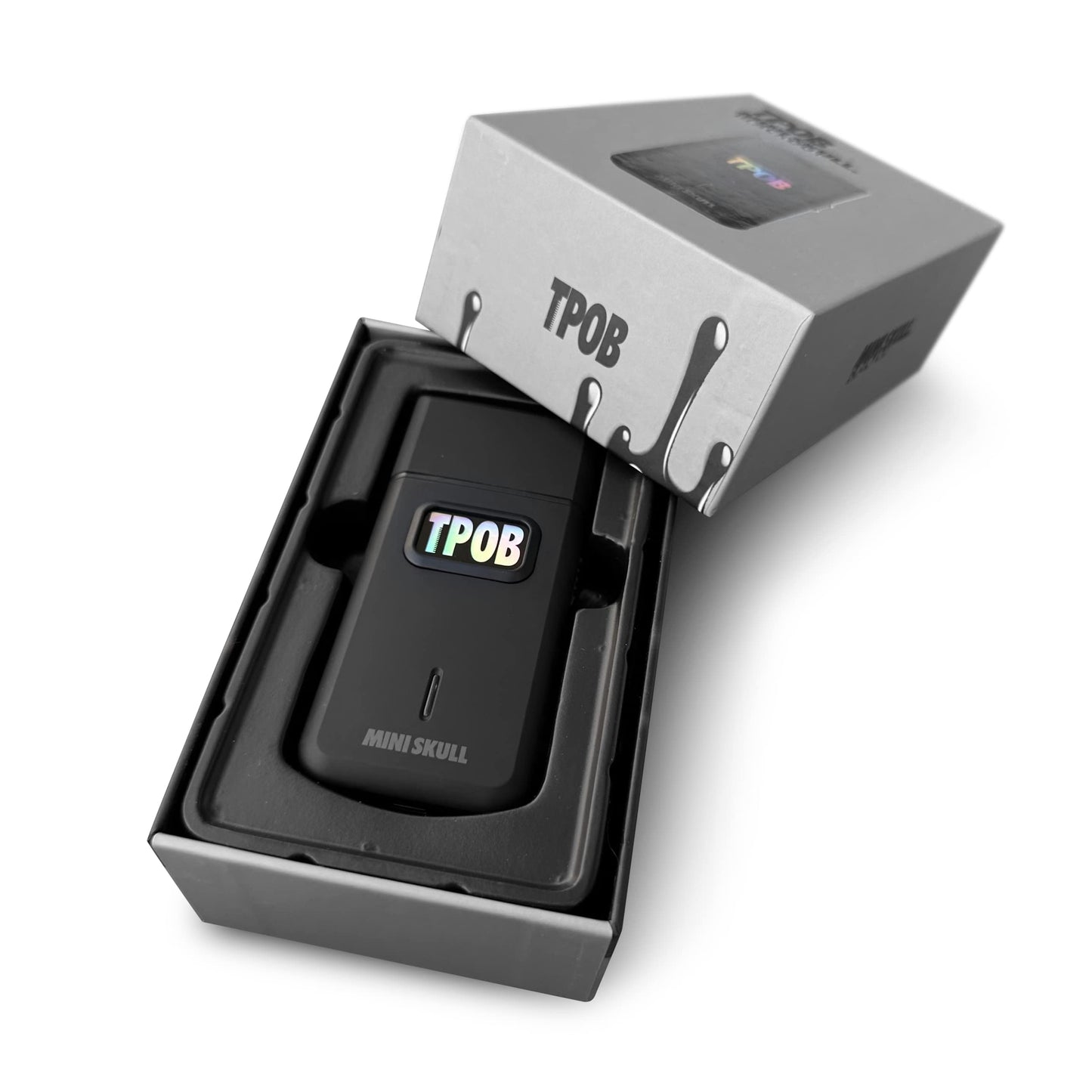 TPOB Mini Skull Single Shaver Compact Design that can fit in Your Pocket with a Turbo Charged Motor, Perfect for Both Professional and at-Home use (Black)