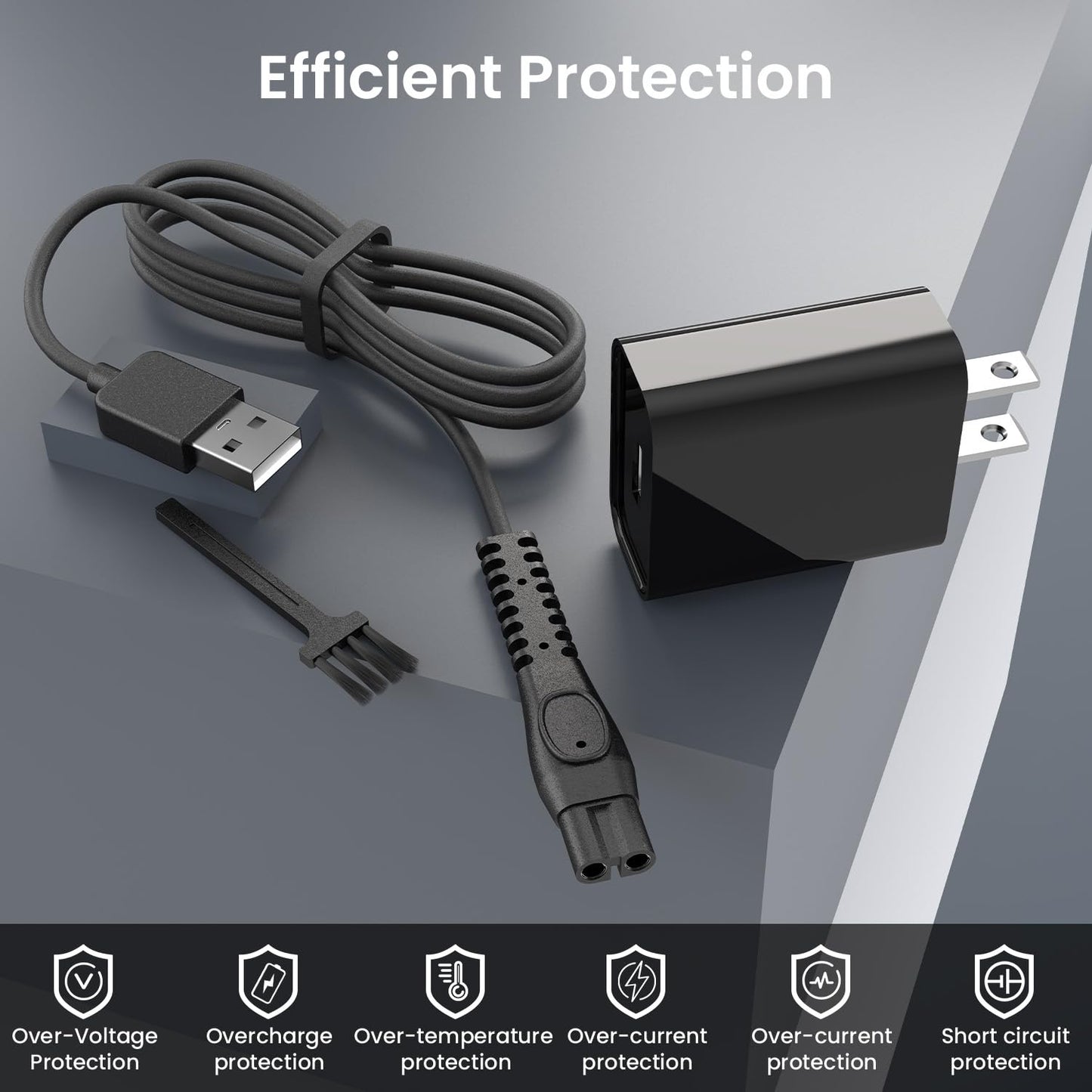 5V Charger for Philips Norelco OneBlade | Compatible with QP2834, MG7910, MG5910 & More