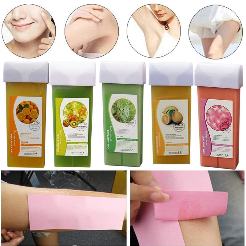 Practical 100 G Depilatory Wax Cartridges Hair Removal Cream Beeswax Roll on Hot Wax for All Body Parts