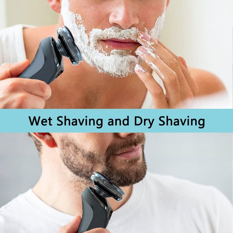 Gleway SH50/52 Replacement Heads Compatible with Philips Series 5000 Electric Shavers, SH50 Blades Heads Compatible with Norelco Series 5000 Razors PT8xx, PT7xx, AT8xx, AT7xx, 6 Pack with Brush