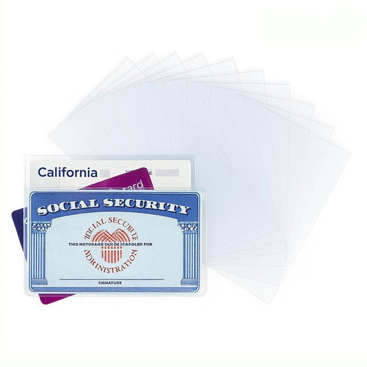 12 Mil PVC Medicare Card Protector Sleeve, 10 Pack Social Security Card Protector Clear Card Sleeves, Plastic Card Holder Perfect Fit Credit Card Sleeves ID Protector for Wallet