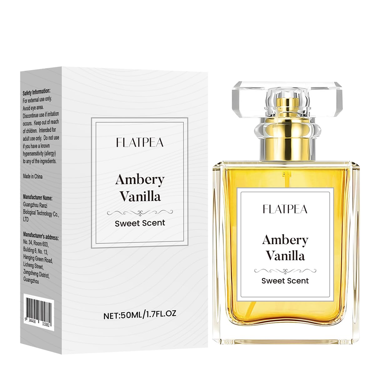 Ambery Vanilla Perfume Spray for Women - Sweet Floral Jasmine & Sandalwood Scent | 1.7 FL OZ, Long-Lasting & Alcohol-Free
