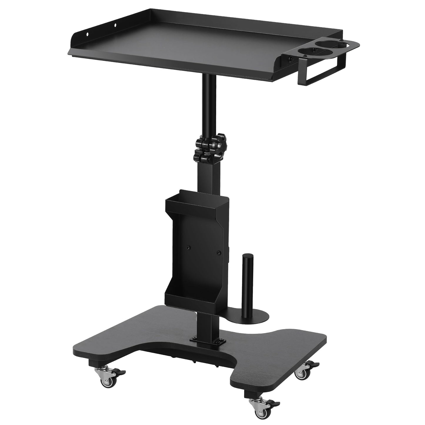 Poarmeey Tattoo Tray on Wheels Tattoo Cart with Rolling Tray Tattoo Table Station Adjustable Height and Multifunctional Storage for Tattoo Artist Studio