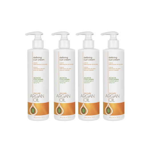 One 'n Only Defining Curl Cream with Argan Oil, Leave-in Conditioning Cream, Defines and Leaves Strong Curly Hair, Enhances Shine and Hydrates Without Sticky Residue, 9.8 Ounces (4 Pack)