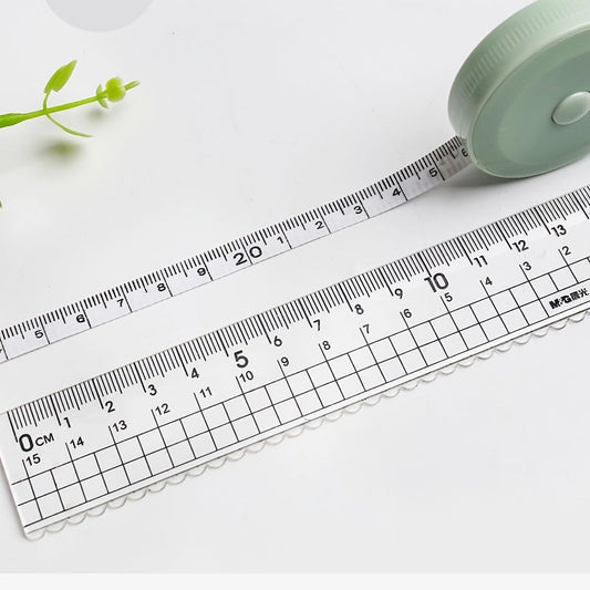 Soft Tape Measure 1 Pack, Retractable Cloth Ruler for Body Sewing, Dual Sided Metric and Imperial Scale, Flexible Measuring Tool