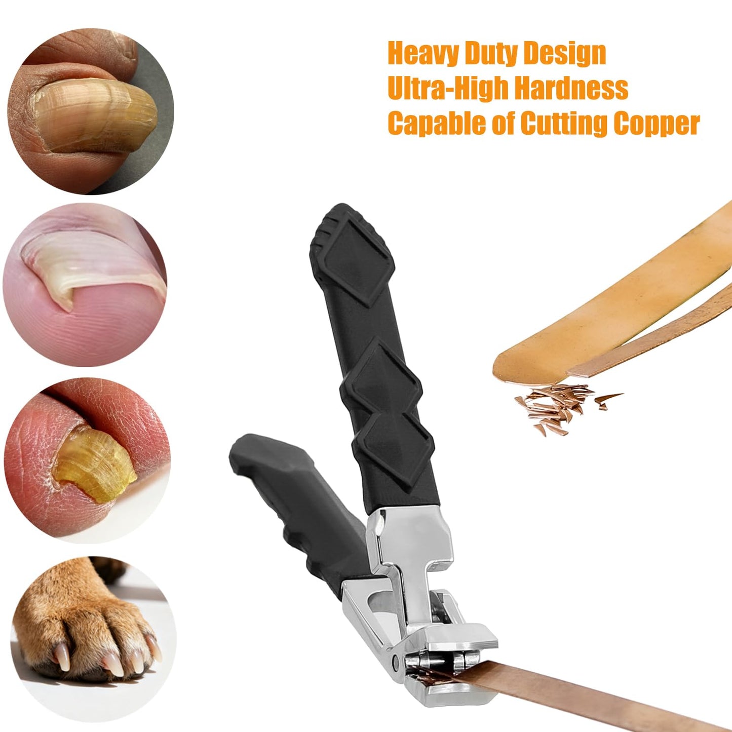 Heavy Duty Angled Head,Wide Jaw Clippers for Seniors and Man,Ingrown Toenail,Thick Nail.Long Handle, Slanted Nail Cutter for Men,Women,Pregnant,Elderly.4Pcs