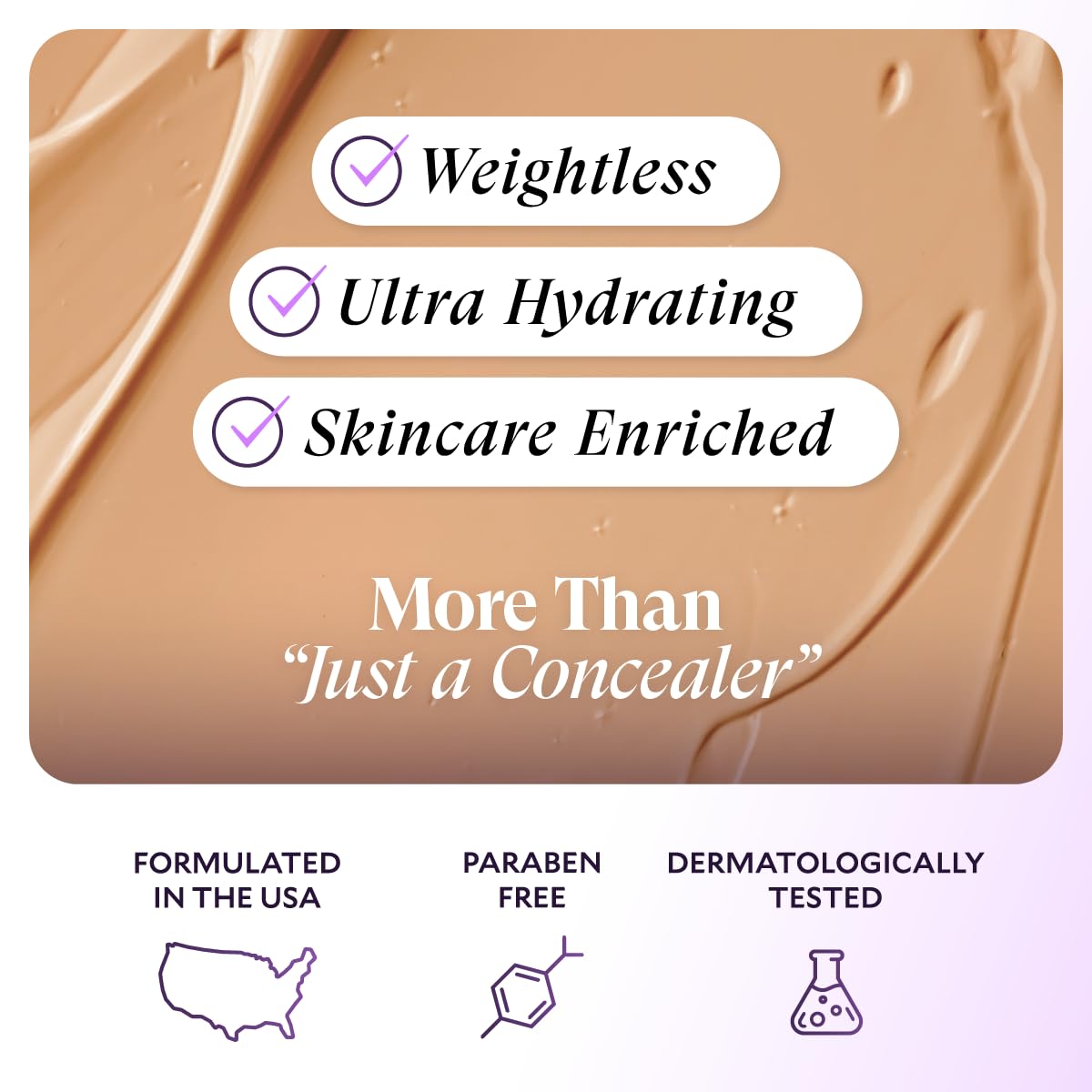 Fièra All-In-Wonder™ Concealer + Foundation – Full-Coverage, Crease-Proof, Hydrating Formula for Mature Skin, Blurs Fine Lines & Dark Circles, Radiant Second-Skin Finish – Light, 0.5 FL. OZ. / 15 ML