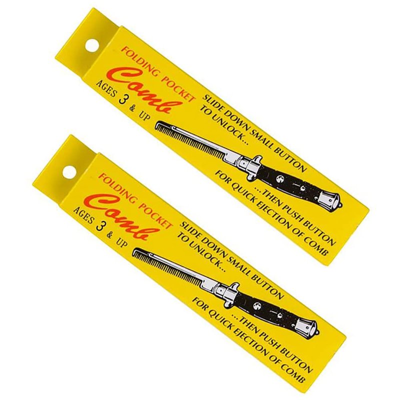 Chochkees 9" Inches Folding Pocket Comb, Stainless Steel (Single)