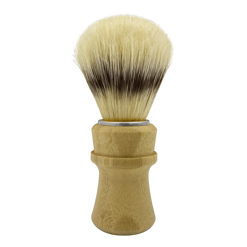 KIKC Hand Crafted Pure Boar Bristle Shaving Brush for Wet Shave, Comfortable Bamboo Handle, Shaving Brushes for Men,Soft Bristle, Best Gift for Bearded Man