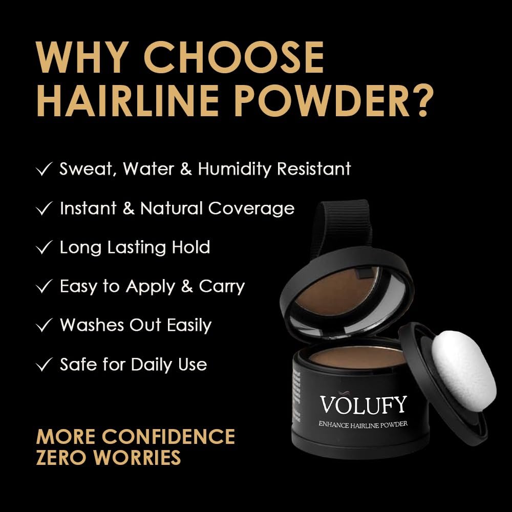 Volufy Hairline Powder - Root Touch Up & Cover Up Powder, Light Blonde