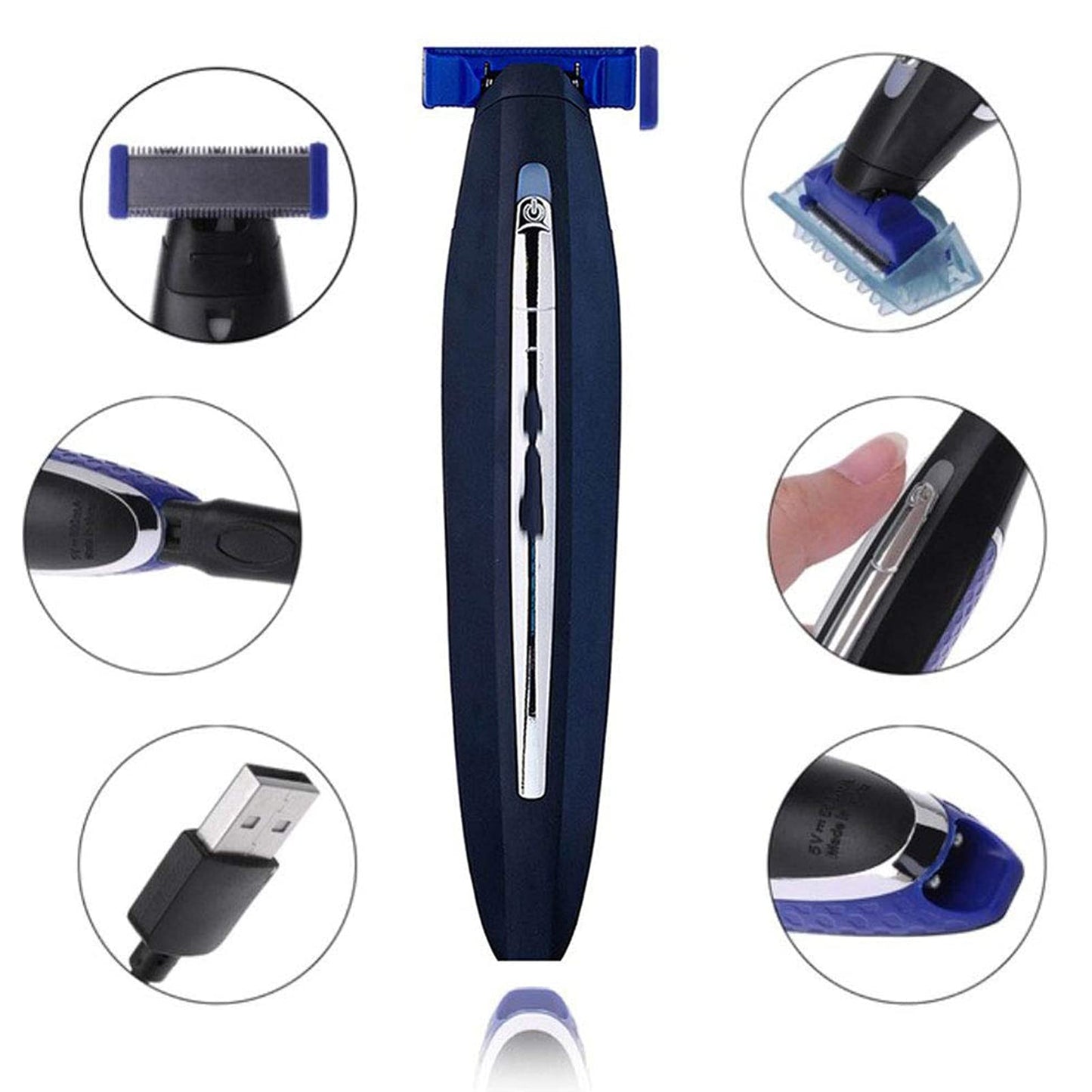 Shave Right USB Cable Compatible with MicroTouch Solo Men's Electric Shaver, 39.4in 5V Replacement Charger Cord