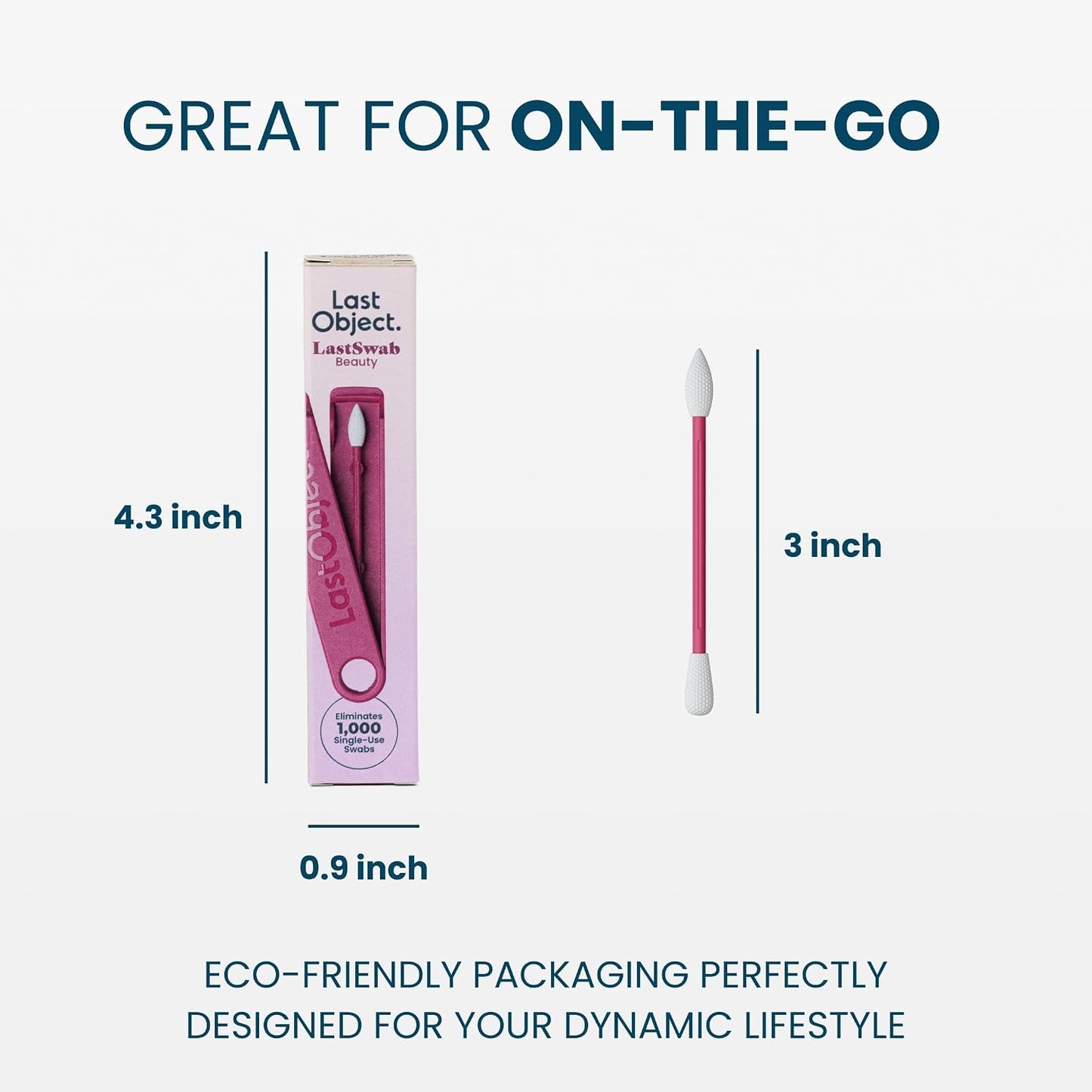 Reusable Q-Tips for Makeup - Precision Silicone Cotton Swabs for Eyeliner & Mascara | Eco-Friendly, Washable, Travel Case - Red