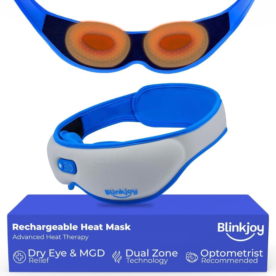Rechargeable Heated Eye Mask - Cordless Warm Compress for Dry Eyes, MGD & Eye Strain | Optometrist Recommended