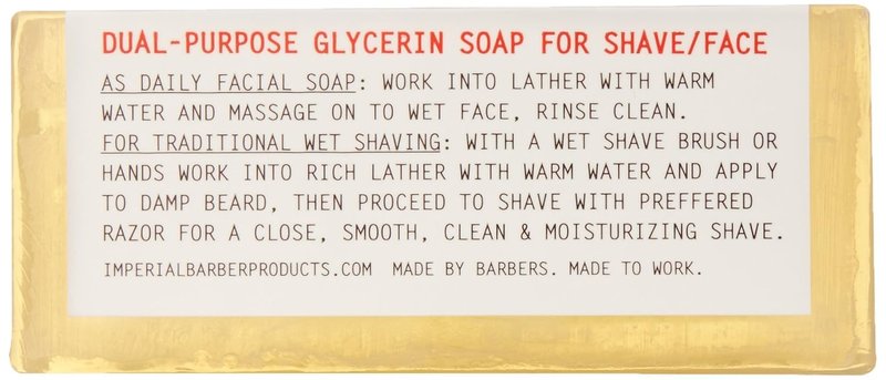 Imperial Barber Glycerin Soap for Shave & Face Use, 6.2 oz.