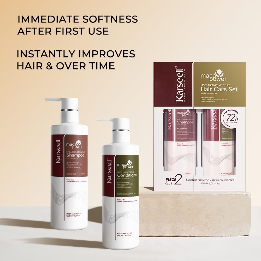Karseell Collagen Hair Treatment Set - Repairing Shampoo & Conditioner for All Hair Types | 16.9 fl oz Each