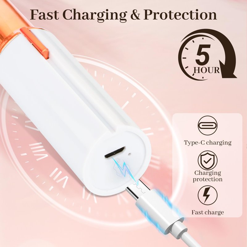 Mendaping Facial Hair Remover for Women & Men, Rechargeable Face Razor with LED Light, 2 Replacement Heads Included, Travel Electric Shaver for Lip, Chin, Arms, Upper Lip & Peach Fuzz (White)