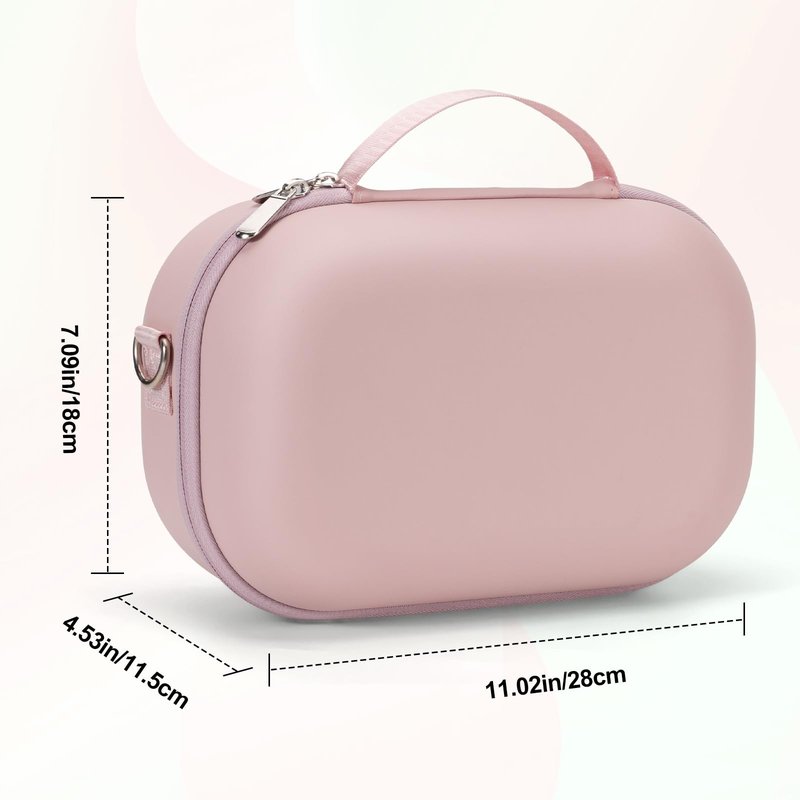 Wearable Breast Pump Bag for Hands-Free Breast Pumps, Hard Breast Pump Case for Momcozy/Willow/eufy/Security/Medela and More, Storage Bag for Pumping Travel Bag/Diaper Bag/Handbag (Pink)