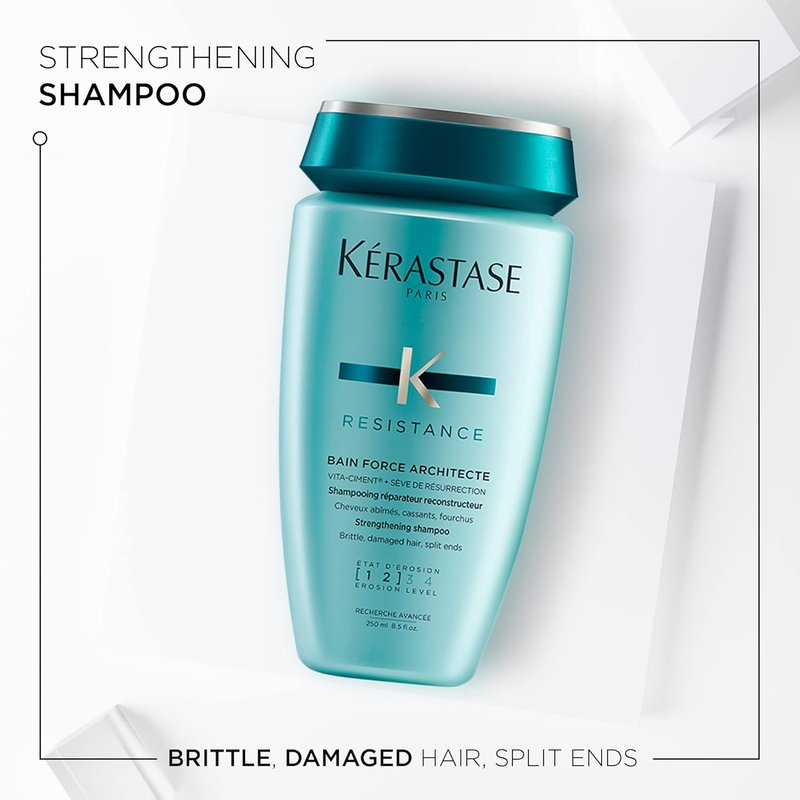 Kerastase Resistance Force Architecte Shampoo & Conditioner Set | Repair Weak, Damaged Hair with Pro-Keratine Complex